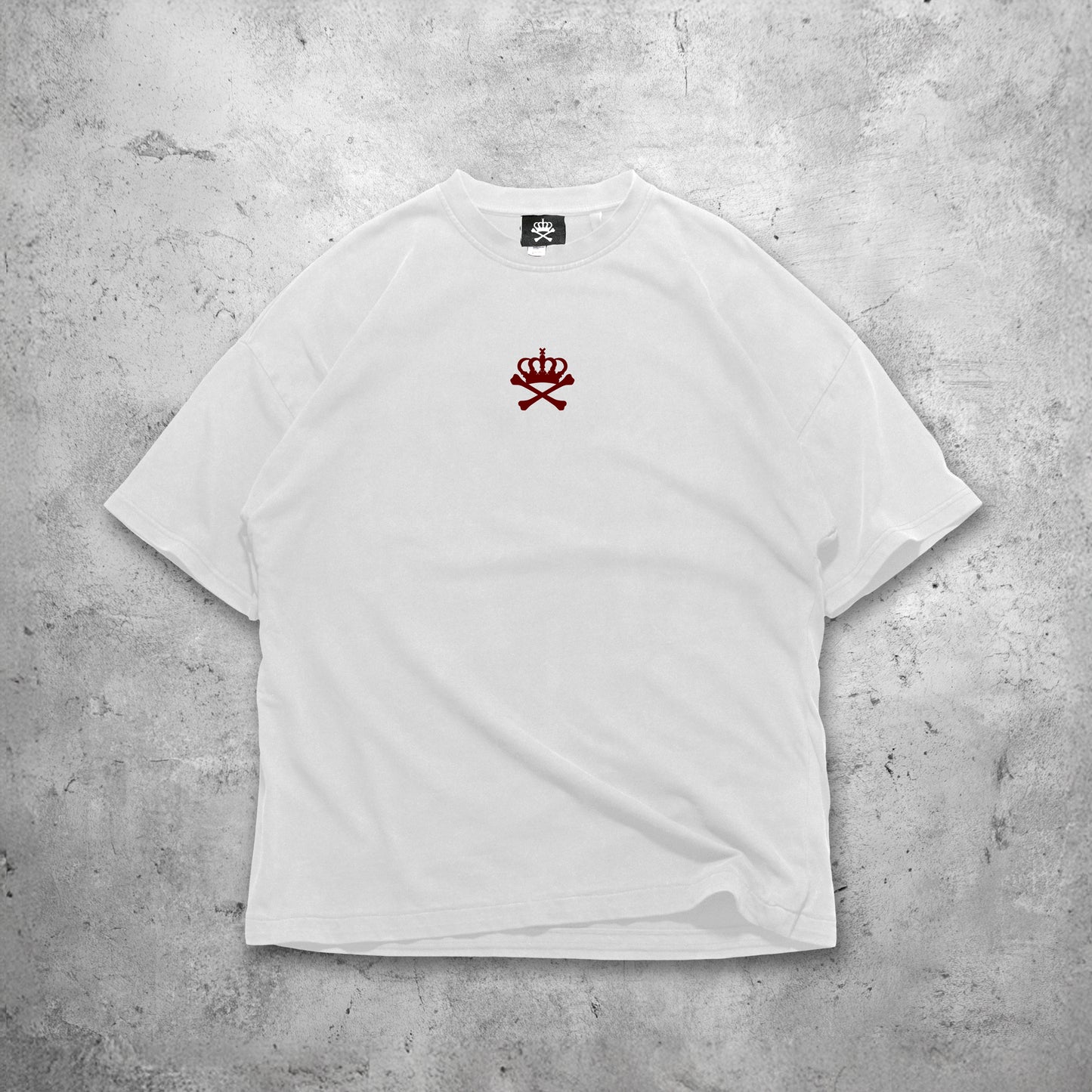 HOOLIGAN TSHIRT - WHITE / BURGUNDY