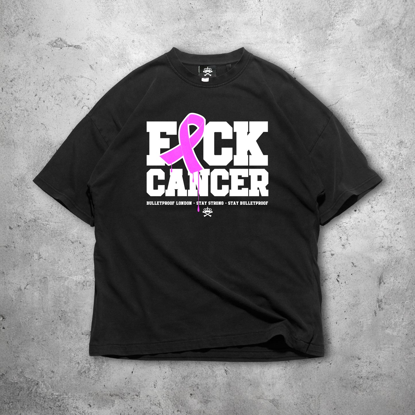 FXCK CANCER TSHIRT - BLACK