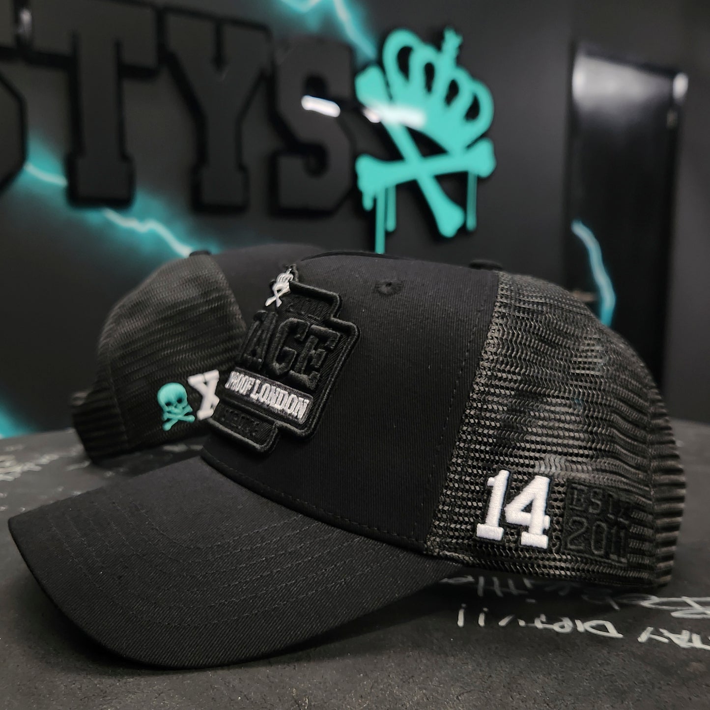SAVAGE TRUCKER CAP - BLACK ON BLACK TIFFANY