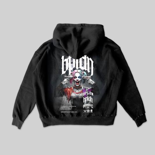 HARLEY QUINN HEAVYWEIGHT HOODIE - BLACK