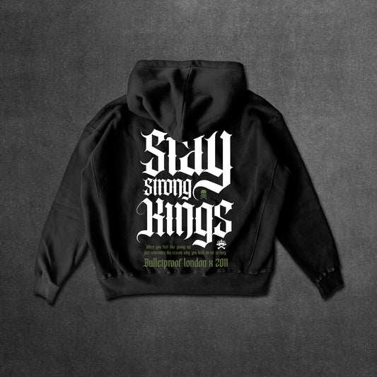 STAY STRONG KINGS "MID WEIGHT" HOODIE - BLACK