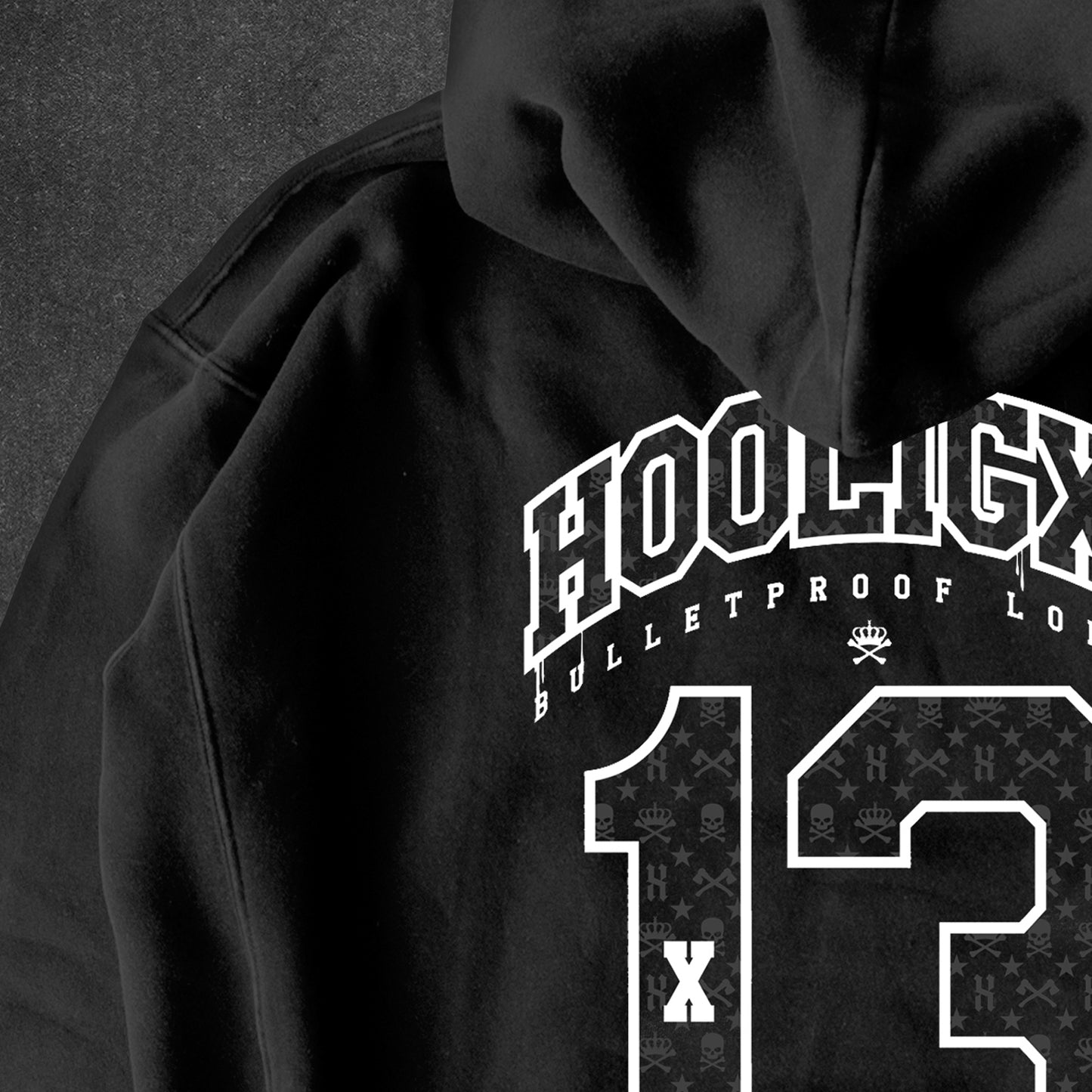 MONOPRINT HOODIE BLACK