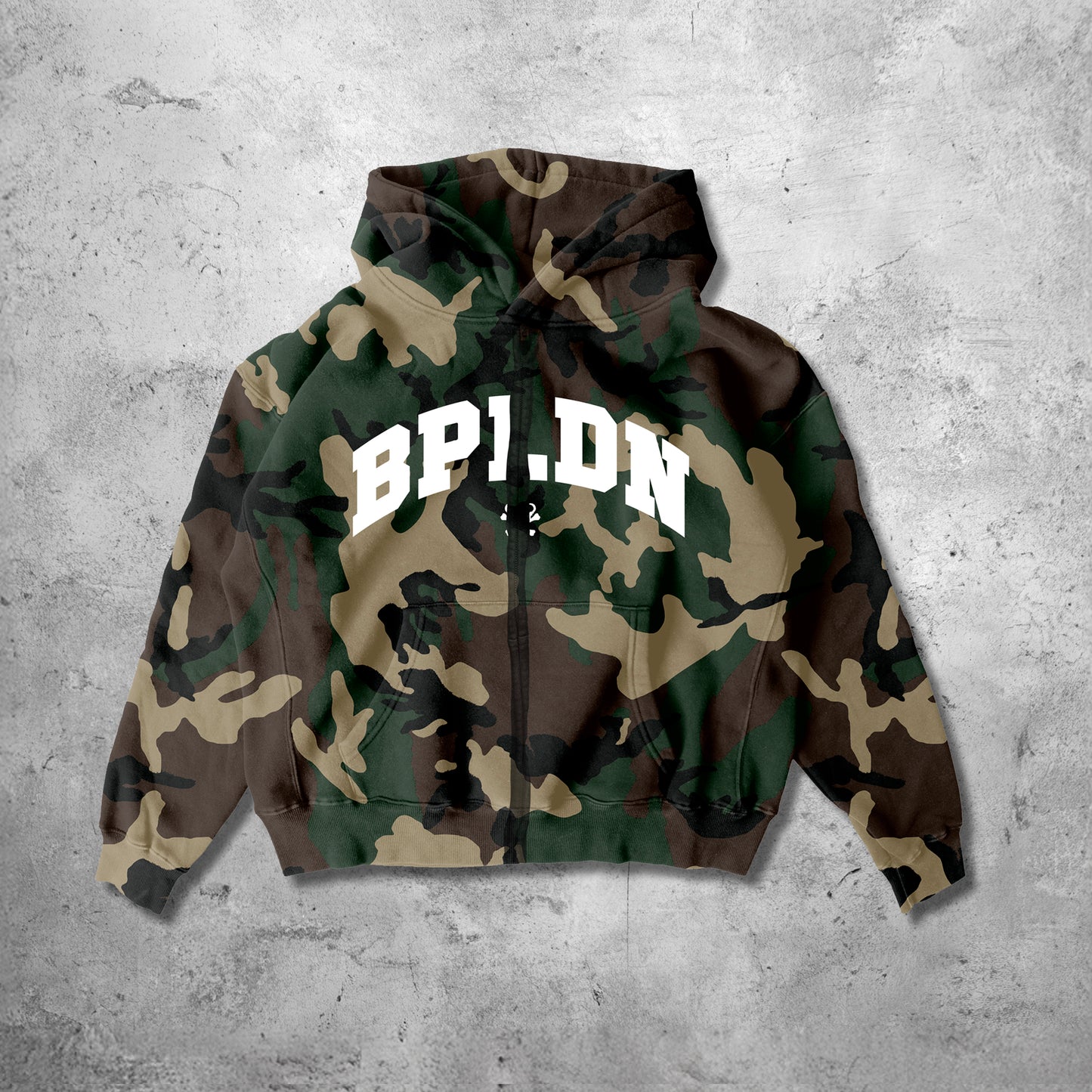 CAMO LIVE FAST HOODY - WHITE