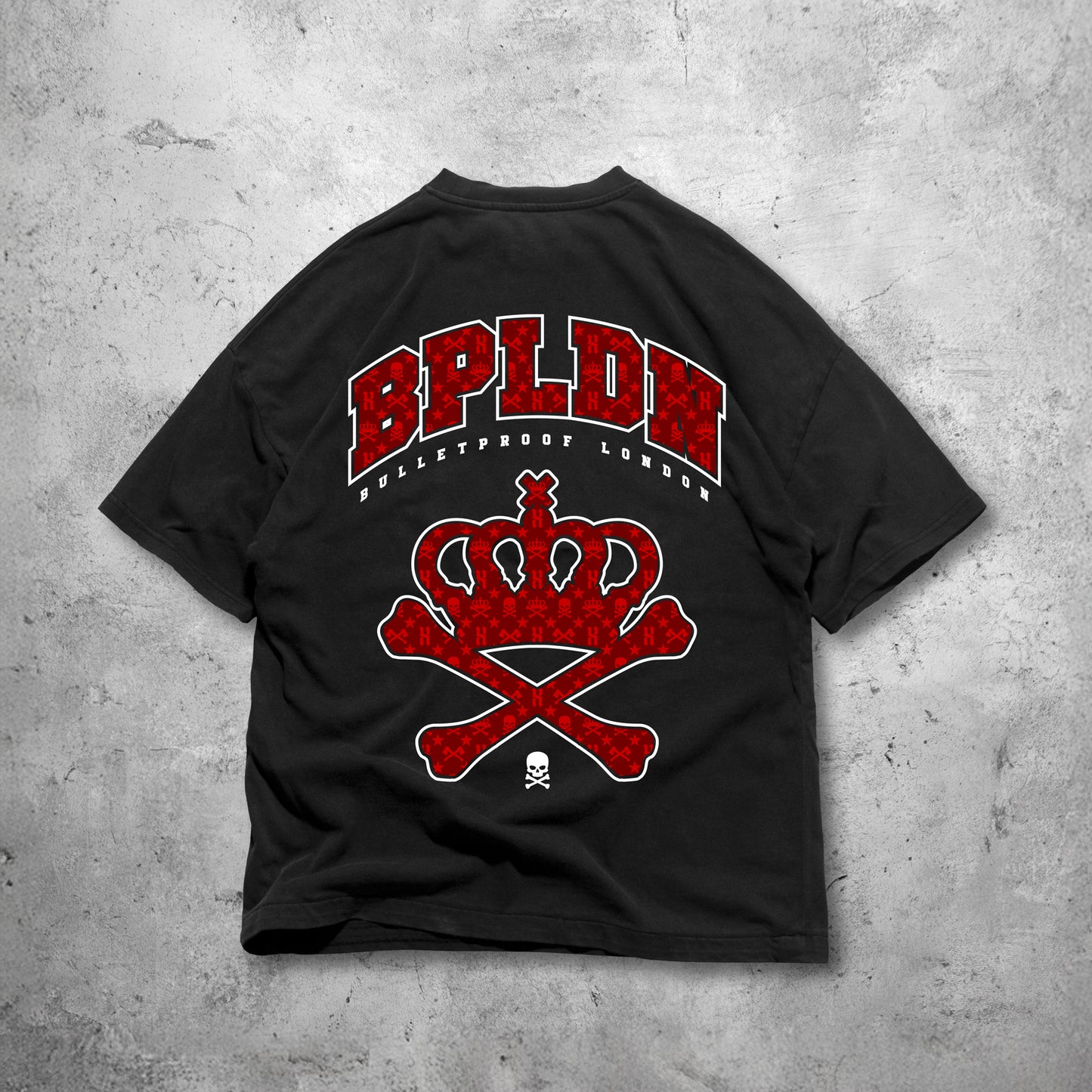 MONOGRAM TSHIRT - BLACK/RED
