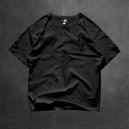 BULLETPROOF LONDON TSHIRT - ULTRA COMFY TSHIRT BLACK ON BLACK.