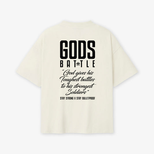 GODS BATTLE TSHIRT - OFF WHITE