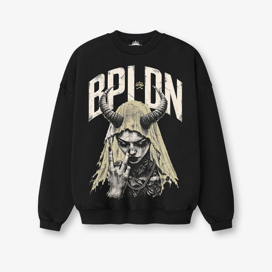 HELL SAINT SWEATSHIRT - BLACK.