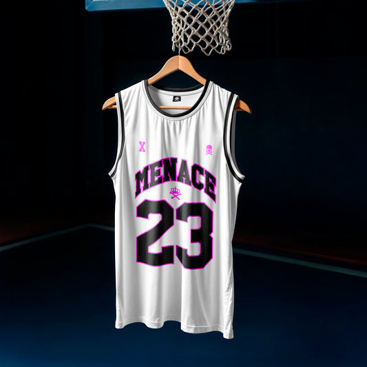 MENACE BASKETBALL VEST - WHITE.