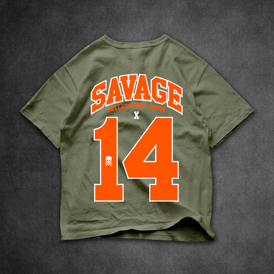 SAVAGE TSHIRT- MILITANT GREEN