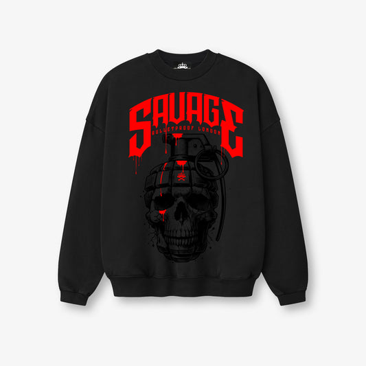 SHRAPNEL SWEATSHIRT - BLK ON BLK