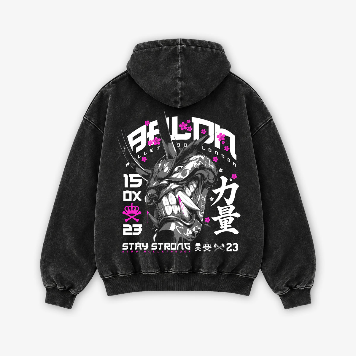 RYUJIN HOODY - ACID WASH ZIP UP.