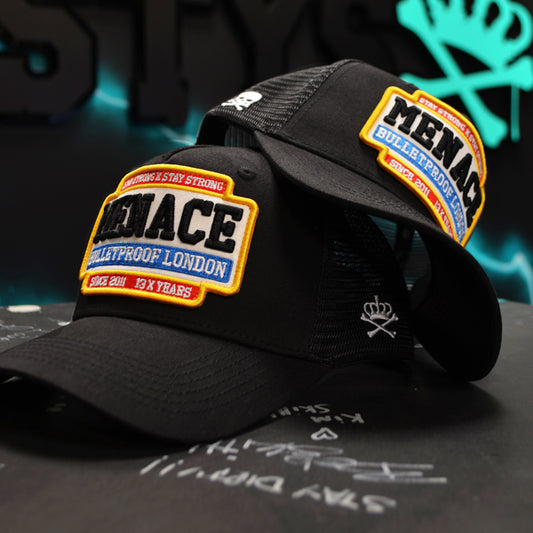 MENACE TRUCKER CAP - BLACK