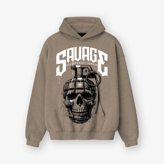 SHRAPNEL HOODY - MOCHA
