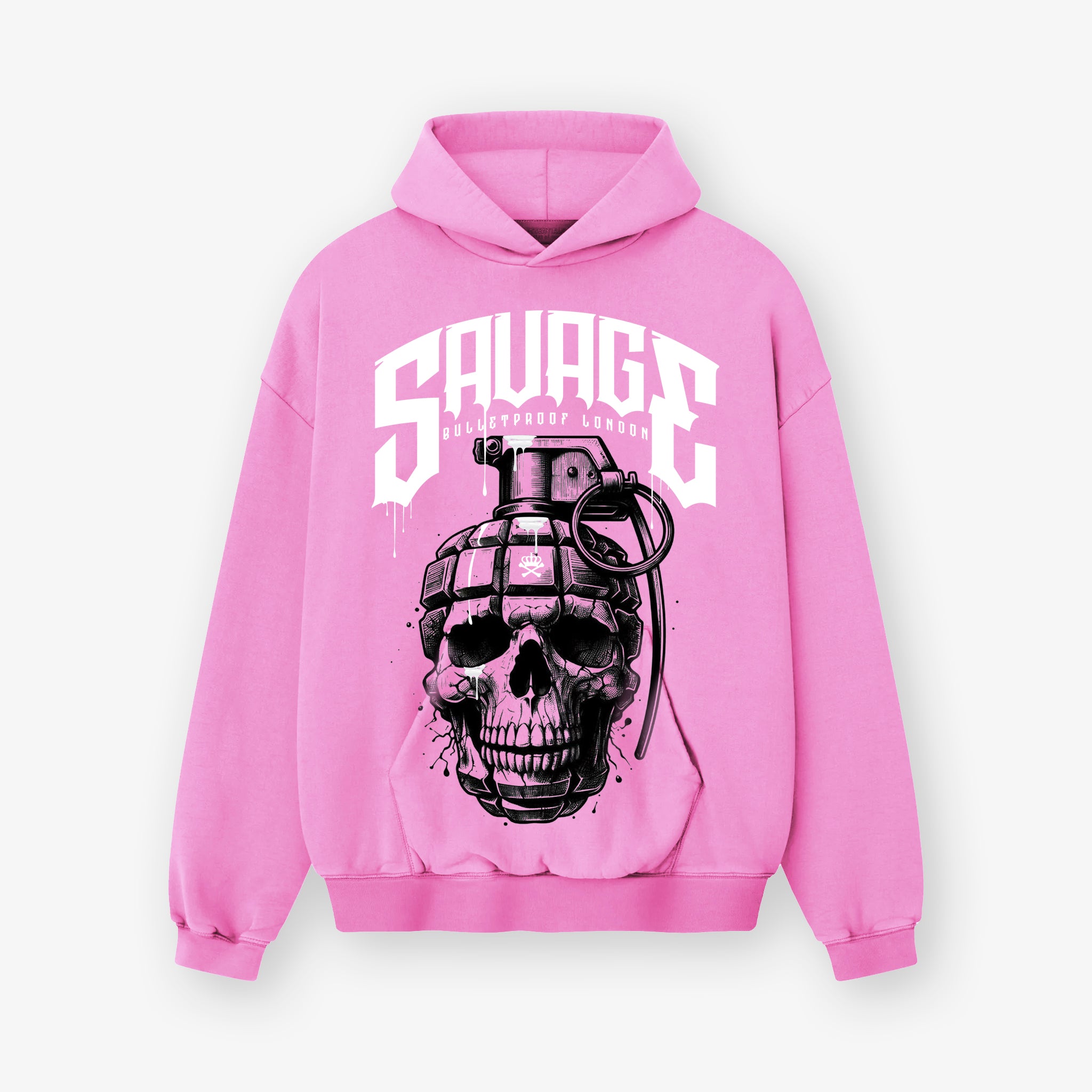 Bulletproof London SHRAPNEL HOODY - PINK β www.bulletprooflondon.com