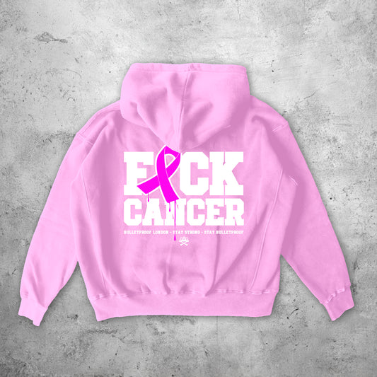 FXCK CANCER HOODY - IRON BLUSH PINK