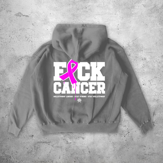 FXCK CANCER HOODY - MIDNITE GREY