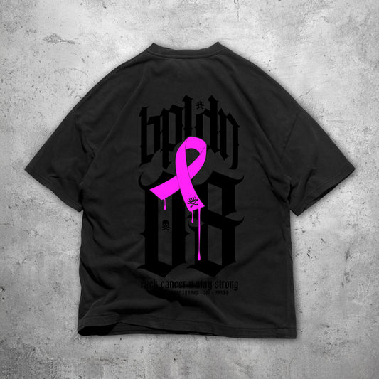 FXCK CANCER TSHIRT -BLACK ON BLACK