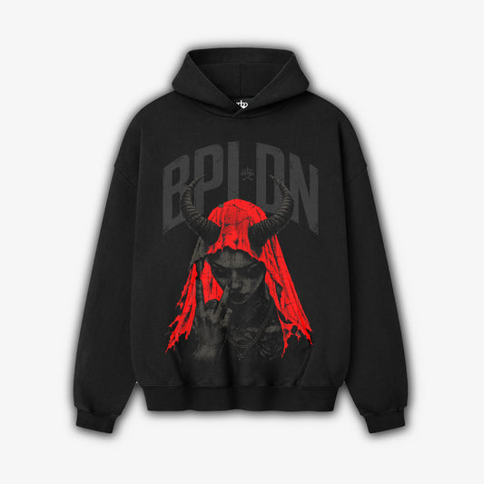 HELL SAINT HOODY - BLOOD RED