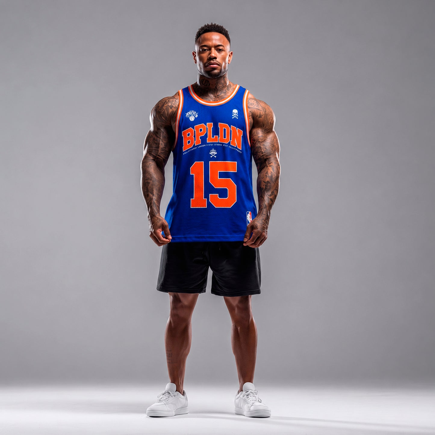 NEW YORK KNICKS S V'S BPLDN VEST - BLUE AND ORANGE