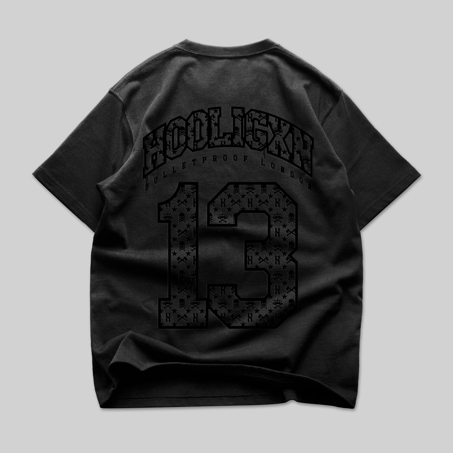 3D PUFF MONOGRAM TSHIRT - BLACK ON BLACK