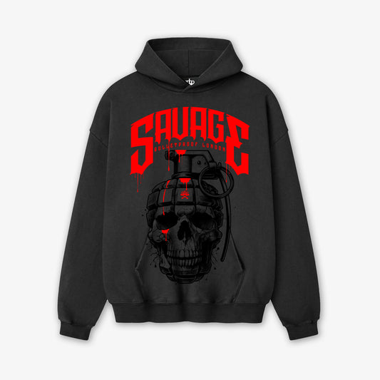 SHRAPNEL HOODY - BLACK