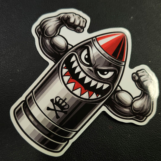WHITE VINYL STICKER