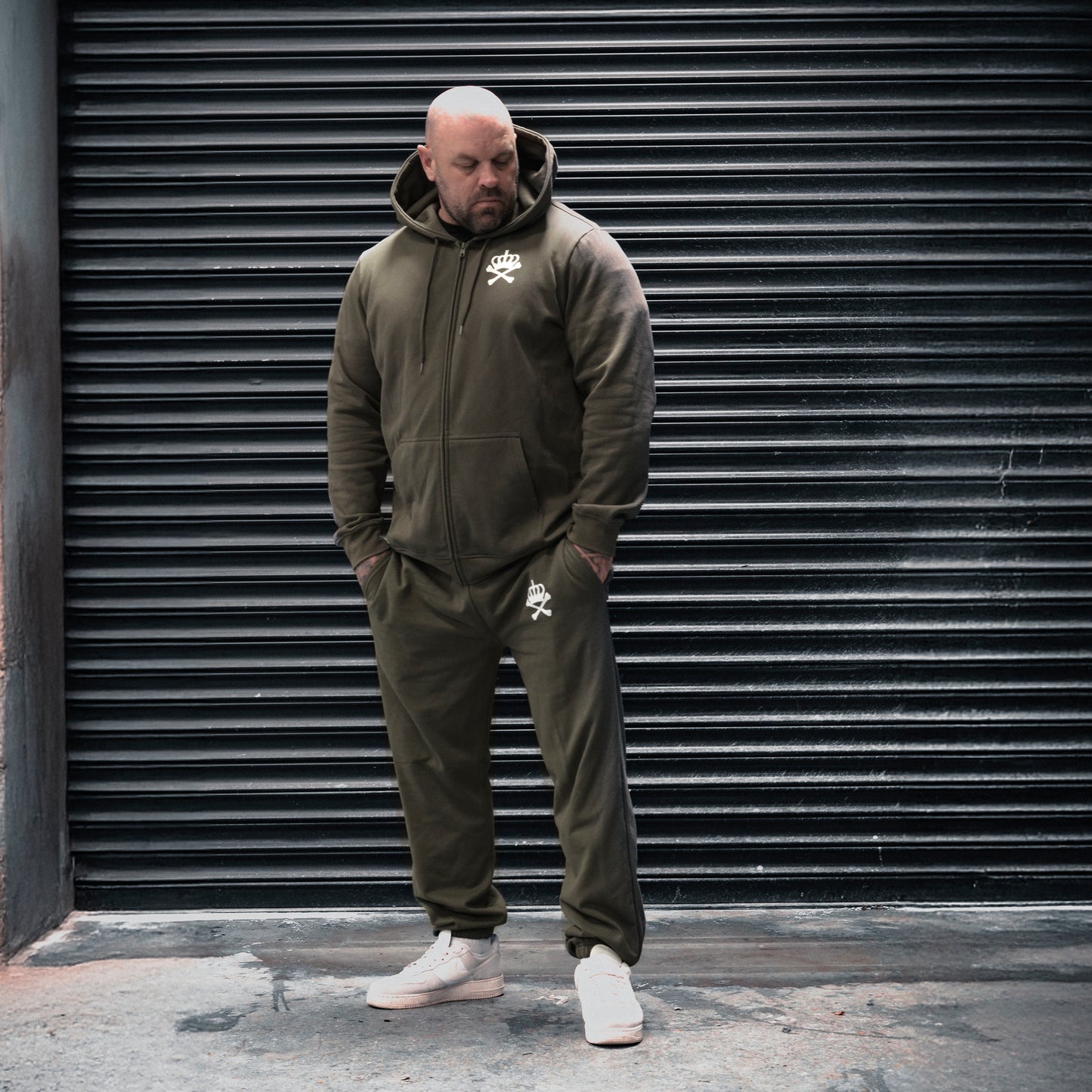 BULLETPROOF LONDON TRACKSUIT BOTTOMS - MILITARY GREEN